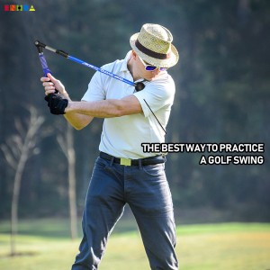 အရောင်းရဆုံး Golf Swing Adjustment Alignment Correction Tool Guide Trainer Aid Smart Home Golf Simulator Stick Trainer Analyzer