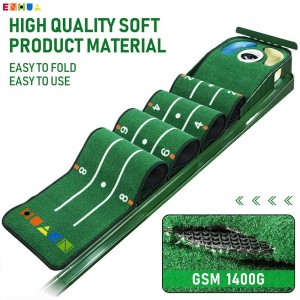 Factory Supply New Design Golf Mat Indoor Outdoor Practice Mat Premium Golf Putting Mat