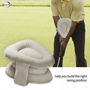 គ្រូបង្ហាត់កីឡាវាយកូនហ្គោល ហាត់កាយវិការត្រីកោណ Air Cushion Golf Swing Posture Corrector Adjustment Alignment Correction Tool ឧបករណ៍បណ្តុះបណ្តាលជំនួយ សម្ភារៈកីឡាវាយកូនហ្គោល