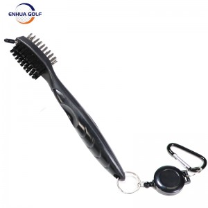 Ehhua Golf Club Brushes Cleaners Cleaning Tool With 2 Ft Retractable Zip-line Aluminum Carabiner