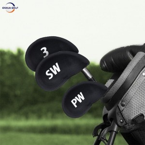 Pack ti 9 PC Golf Head Cover Golf Club Headgear Club Iron Putter Head Protector Neoprene Black osunwon Poku ori Golf Head