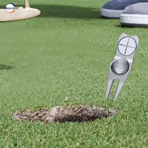 OEM Veľkoobchod Zľavnený výpredaj skladom vo výpredaji Deluxe Golf Divot Tool s magnetickým značkovačom loptičiek Super vysoká kvalita