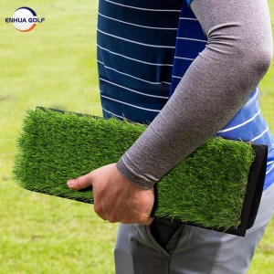 New design 4-in-1 Golf Practice Hitting Mat with ball tray foldable Exclusive patent Long grass portable