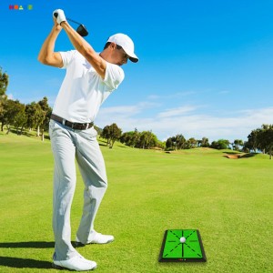 Flannelette Swing Path Trainer-Instant Feedback Golf Practice Hitting Aid Swing Detection Batting training mat