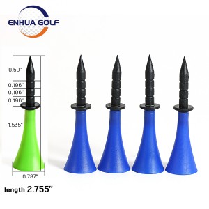 Tee goilf proifeasanta Ceum suas Tee Plastic Golf Horn Tee Golf Sports Tool Accessory