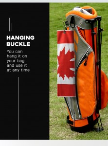 Canada Flag Golf Towel+Golf Club Groove Cleaner Brush