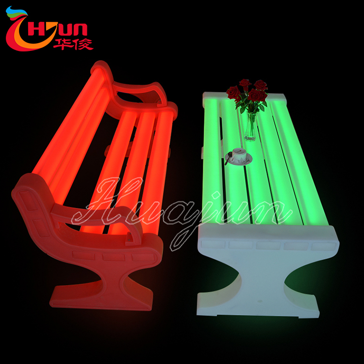 PriceList for China Leisure Lounge Chair Supplier - Outdoor Illuminated LED Benches Furniture Manufacturer-Huajun – Huajun detail pictures