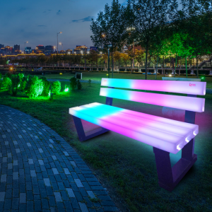 Simple LED Garden Bench жарык Factory Түз сатуу-Huajun