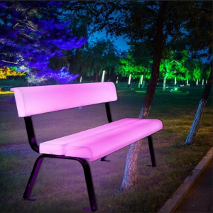 Outdoor Garden LED Bench Factory Price | Huajun