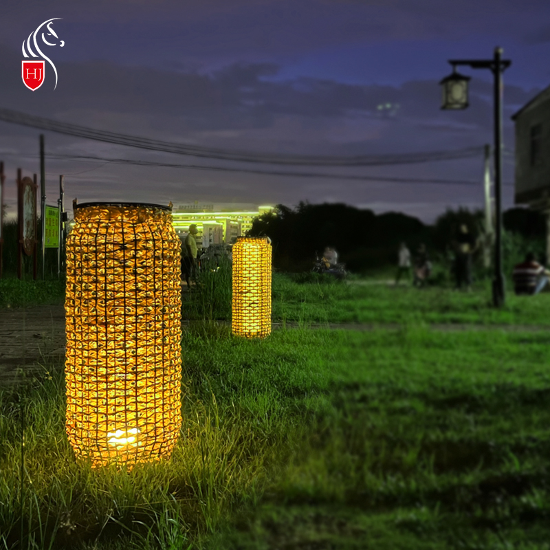 LED Solar Garden Rattan Lamp  | Huajun Featured Image