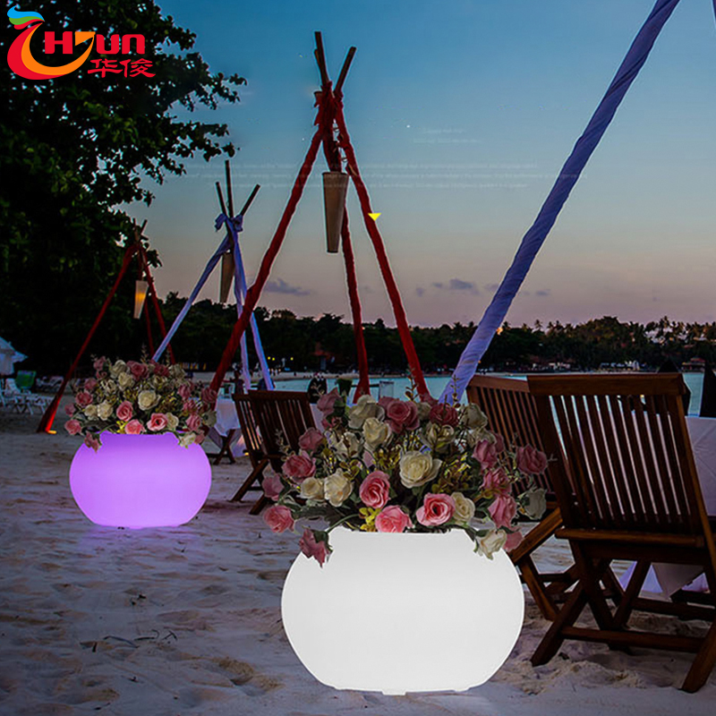 Create a romantic backyard with luminous luminous flower pots |Huajun