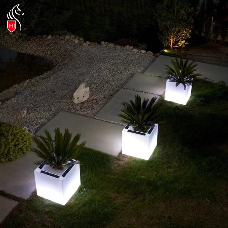 Excellent quality Outdoor Garden Led Light Factory - Solar Plastic Illuminated Flower Pots Manufacturers | Huajun – Huajun