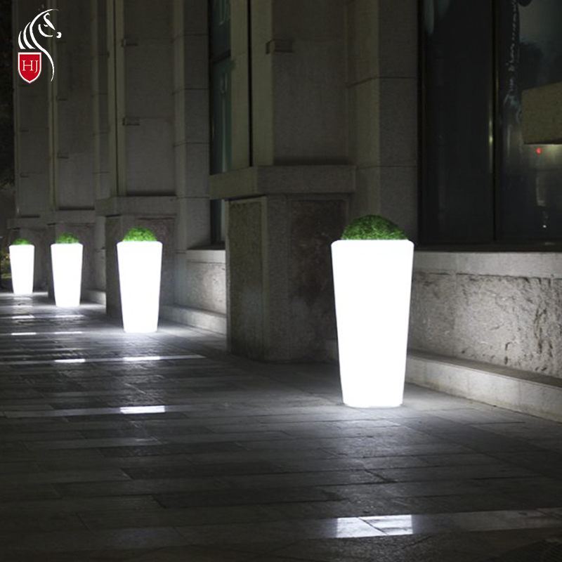 Chinese wholesale Outdoor Garden Light Factories - Solar Led Plastic Flower Pots Factory Support Customize Service | Huajun – Huajun