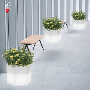 Led Light up Flower Pots Factory Quick Delivery |HUAJUN