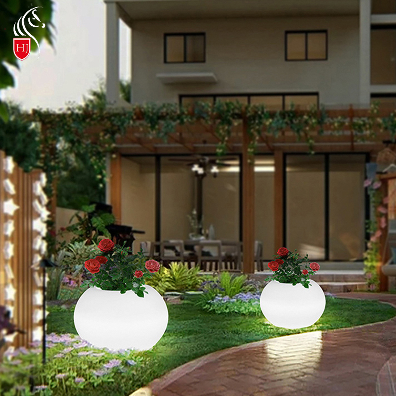 High reputation Outdoor Solar Garden Light Supplier - Outdoor Led Glow Flower Pots Manufacturer From China | Huajun – Huajun