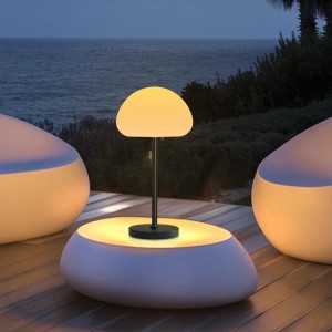 Lampă de masă în formă de ciupercă de 2700k Warm Yellow Courtyard |Huajun