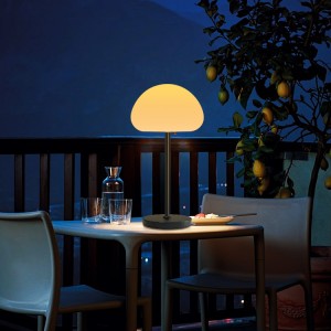 2700к Топла жута дворишна столна лампа у облику печурке |Хуајун