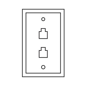 6671 Telephone Wall Jacks 1-Gang Plate