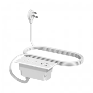 D50221-4 Recessed Power Strip /Desk Outlet W/USB Ports