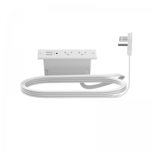 D50221-4 Recessed Power Strip /Desk Outlet W/USB Ports