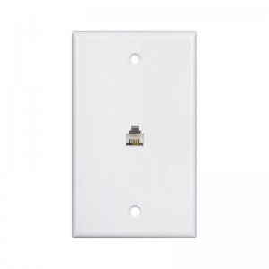 6611 Telephone Wall Jack 1-Gang Opening Modular Telephone Jack