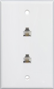 6671 Telephone Wall Jacks 1-Gang Plate