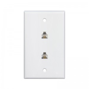 6671 Telephone Wall Jacks 1-Gang Plate
