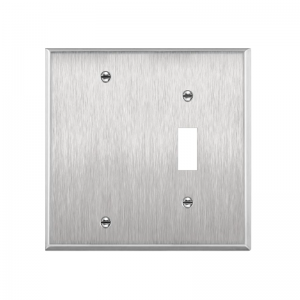 770111 Combination Two Gang Stainless Steel Wallplates