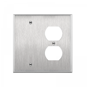 770121 Combination Two Gang Stainless Steel Wallplates