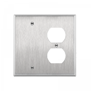 770121 Combination Two Gang Stainless Steel Wallplates
