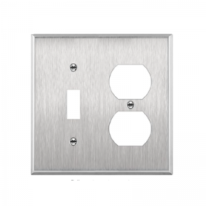 771121 Combination Two Gang Stainless Steel Wallplates
