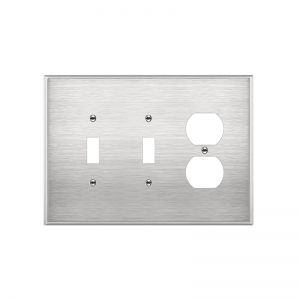 771221O Combination Three Gang Stainless Steel Wallplates