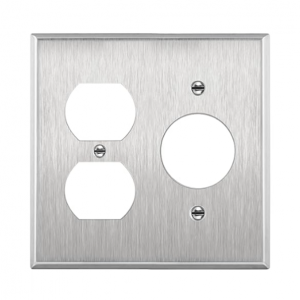 772151 Combination Two Gang Stainless Steel Wallplates