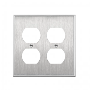 7722 Duplex Receptacle Stainless Steel Wallplates