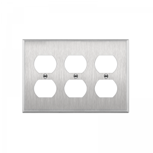 7723 Duplex Receptacle Stainless Steel Wallplates