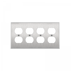 7724 Duplex Receptacle Stainless Steel Wallplates