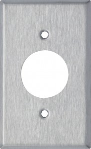 7751O Single Receptacle Stainless Steel Wallplates