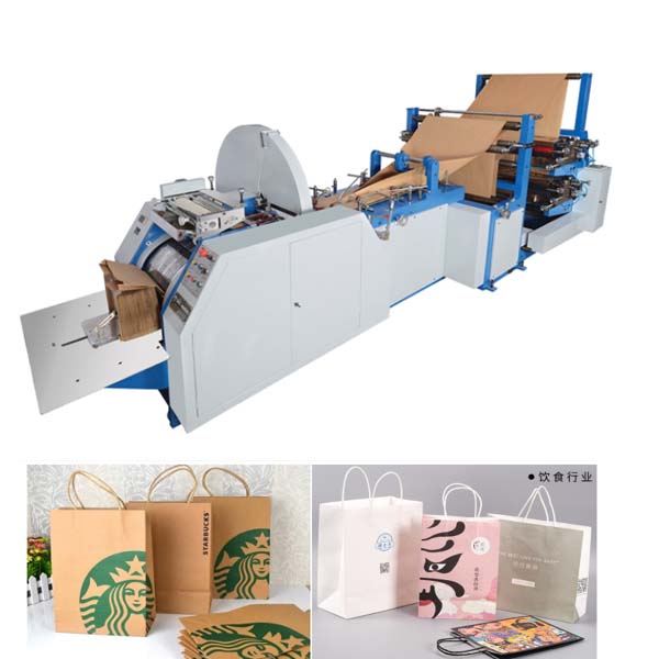 Flat Bottom High Quality Breads Garment Shops Paper Bag making Machine