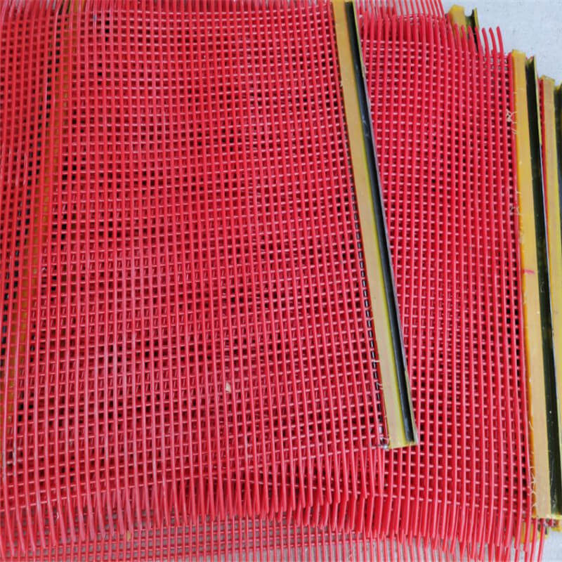 Polyurethane Coated Steel Wire Screen Mesh with Hooks Aperture Customized for Stone Screening