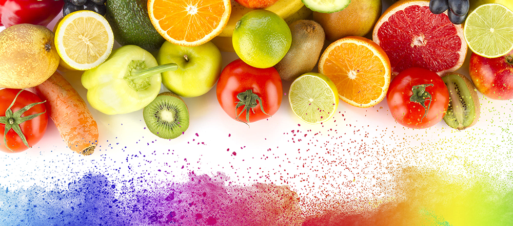 Ingredientes de frutas e vegetais
