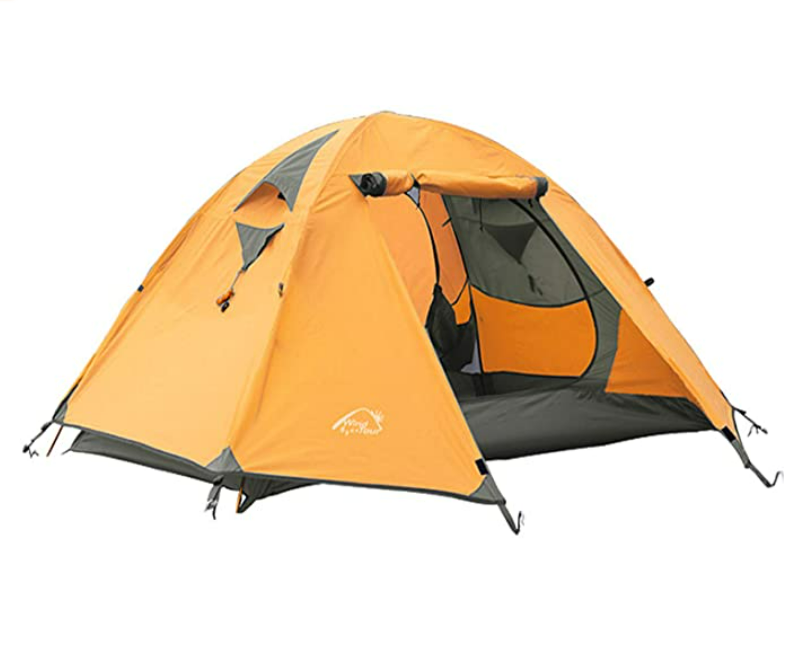 Professional 2-3 Person Weatherproof Double Layer Aluminum Windproof Backpacking Camping Tent for Outdoor Mountaineering Hunting Hiking Adventure Travel