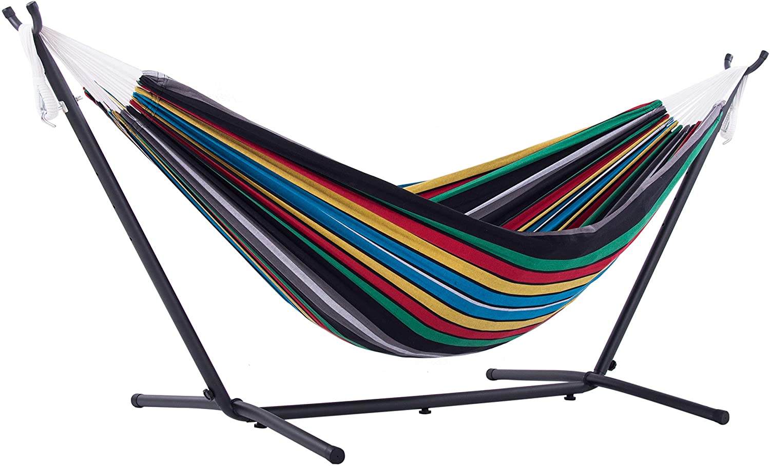 DOBLE COTTON HAMMOCK WITH STAND (280 CM) - RIO NIGHT
