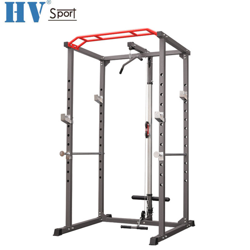 Home Use Squat Rack With Cables Light Commercial Fitness Power Rack