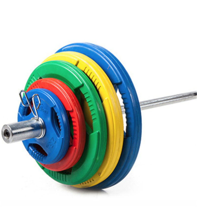 Wholesale color Weight Barbell bumper plates colorful rubber coated plate01