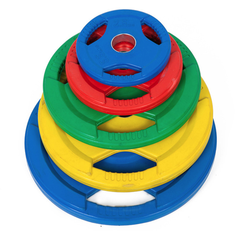 Wholesale color Weight Barbell bumper plates colorful rubber coated plate