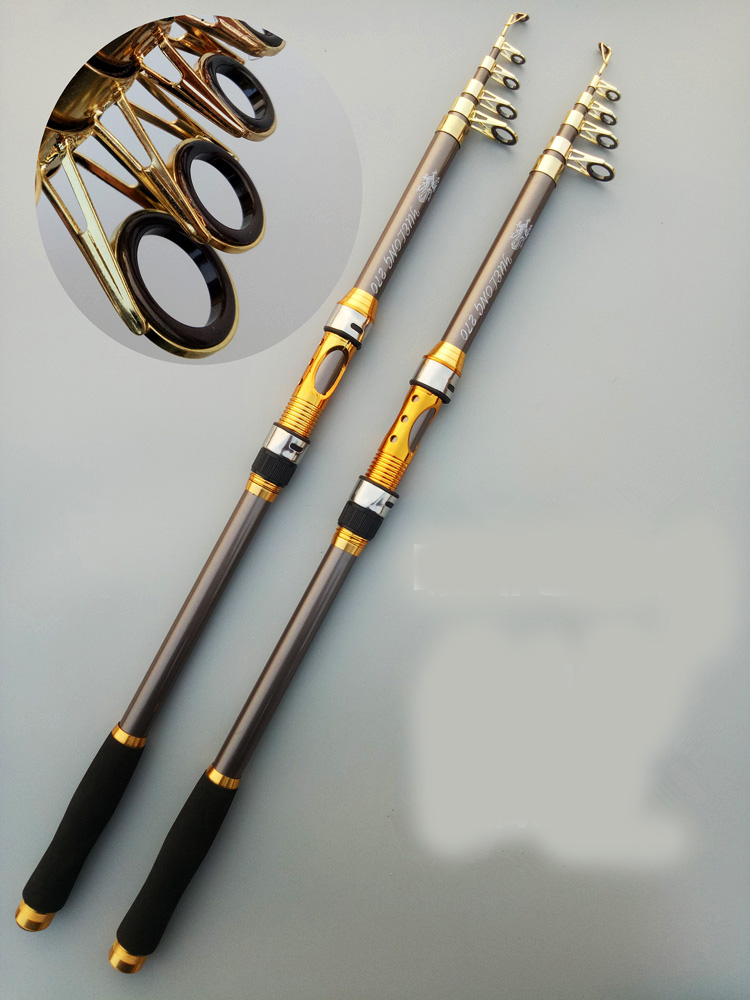 2.1m 2.4m 2.7m 3.0m 3.6m Teleskopik Fishing Rod Berbagai Serat Karbon Fishing Rod