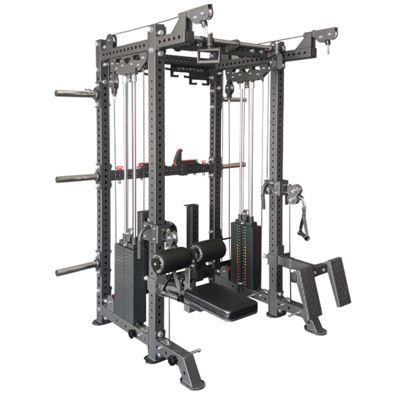 Multi function station Cable Crossover Squat Rack power Training Gym Smith Machine power rack squat rack press