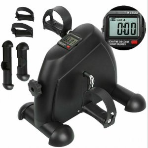 Mini Exercise Bike Portable Home pedal Exerciser Gym Fitness Leg Arm Training කාන්තාවන් සහ පිරිමින් සඳහා LCD සංදර්ශකය සමඟින් සකස් කළ හැකි ප්‍රතිරෝධය