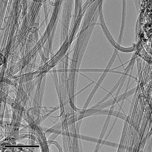 Nanotiub karbon Berdinding Tunggal SWCNT bergrafit