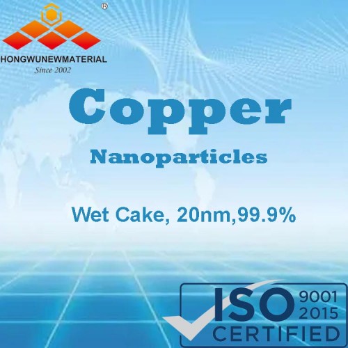 Kupararira kwakanaka Aqueous Wet Cake Nano Copper Powders (Cu 20nm 99.9%)